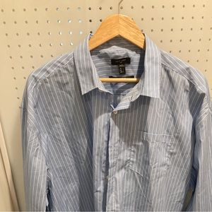 New 👔Look Stafford Premium Mens Point Shirt Size Large Easy Iorn👔